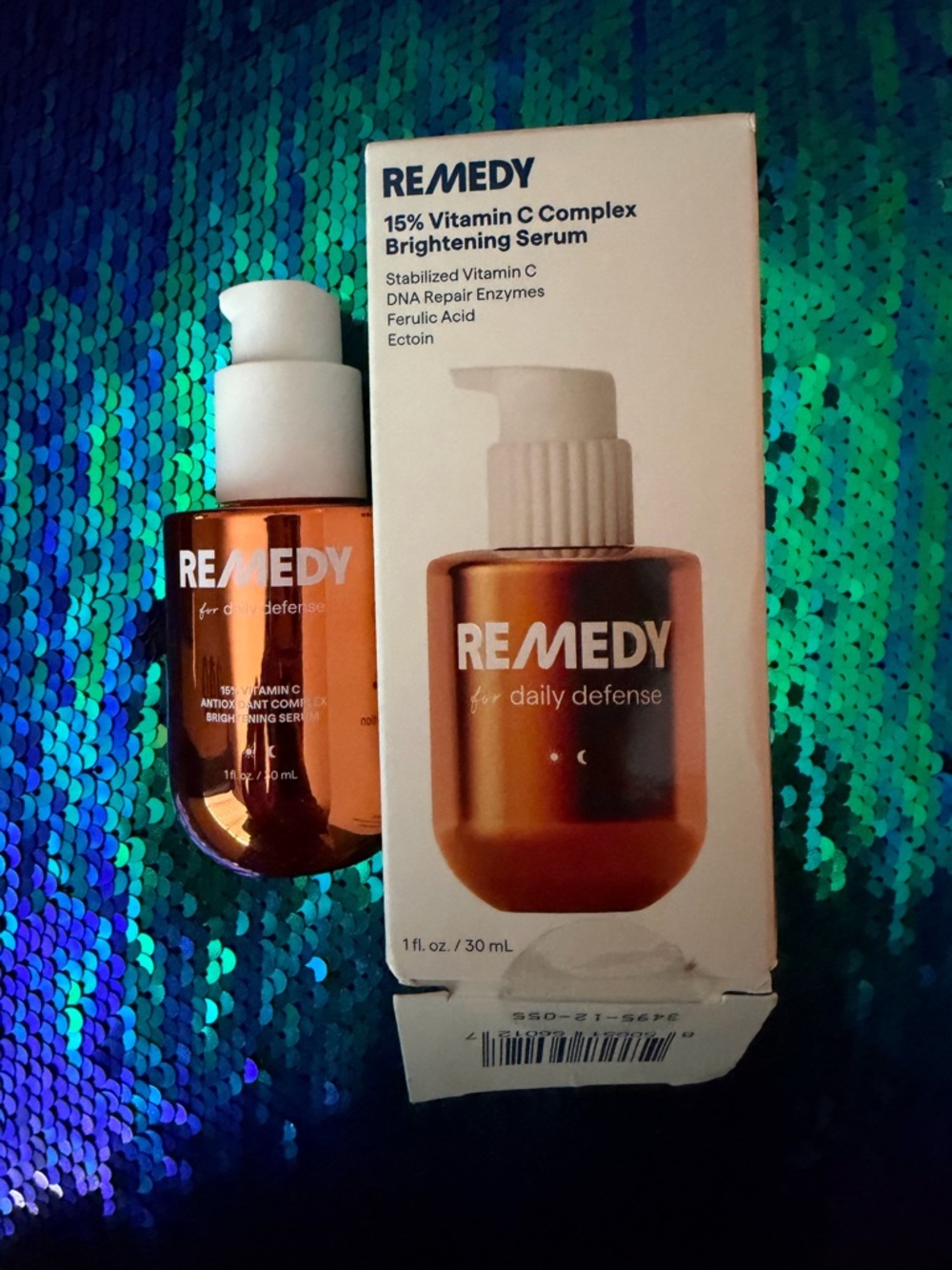 Remedy 15% Vitamin C Complex Brightening Serum Skincare Dark Spots Daily Defense